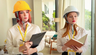 Пышная шлюха сосет и трахается на домашней инспекции