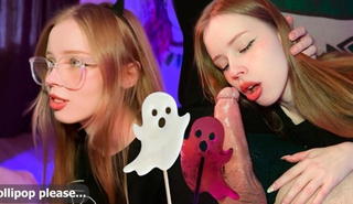 Шалунья отсасывает огромный член сводного брата за мороженое